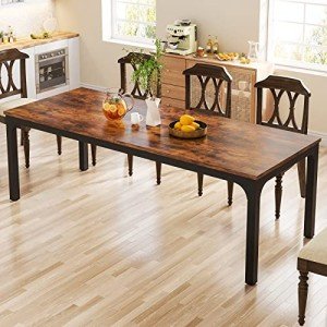 Tribesigns Rustic Dining Table for 6-8 People