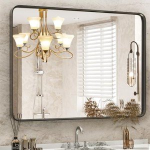Modern Black Vanity Mirror - 30x40 Inch