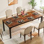 Tribesigns Rustic Dining Table for 6-8 People