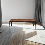 Tribesigns Rustic Dining Table for 6-8 People