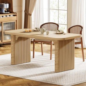 Tribesigns 62-Inch Farmhouse Dining Table for 4-6