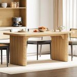 Tribesigns 62-Inch Farmhouse Dining Table for 4-6