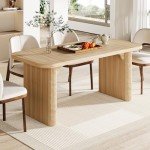 Tribesigns 62-Inch Farmhouse Dining Table for 4-6