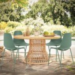 Modern Green Dining Chairs - Set of 4