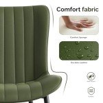 Set of 2 Green Modern Dining Chairs