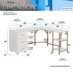 Two-Toned L Shaped Desk with Storage Shelves