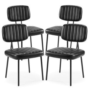 Mid Century Modern Upholstered Dining Chairs - Set of 4