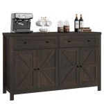 55" Modern Farmhouse Buffet Cabinet with Storage