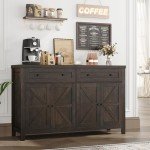 55" Modern Farmhouse Buffet Cabinet with Storage