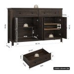 55" Modern Farmhouse Buffet Cabinet with Storage