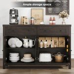 55" Modern Farmhouse Buffet Cabinet with Storage