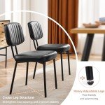 Mid Century Modern Upholstered Dining Chairs - Set of 4