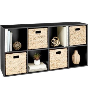 8-Cube Storage Organizer with Removable Back Panels - Black