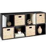 8-Cube Storage Organizer with Removable Back Panels - Black