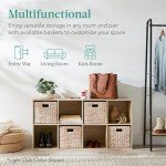 8-Cube Storage Organizer with Removable Back Panels - Black