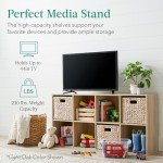 8-Cube Storage Organizer with Removable Back Panels - Black