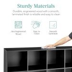 8-Cube Storage Organizer with Removable Back Panels - Black