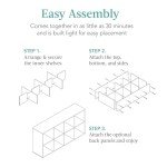8-Cube Storage Organizer with Removable Back Panels - Black