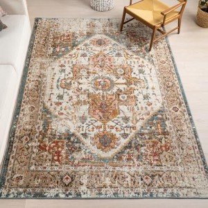 Vintage-Inspired Oriental Style Area Rug, 8' x 10