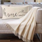 Farmhouse Home Sweet Home Pillow Cover 12x20