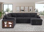 Oversized U-Shaped Sleeper Sofa with Storage