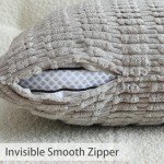 Set of 2 Corduroy Throw Pillow Covers - Grey