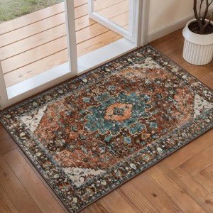 Ciicool Vintage Washable 2x3ft Boho Area Rug