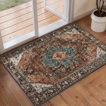 Ciicool Vintage Washable 2x3ft Boho Area Rug