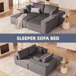 Dark Grey Modular L-Shape Sectional Sofa