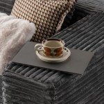 Ovio 104" Cloud L-Shaped Sofa in Grey