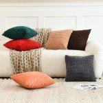 Set of 2 Corduroy Throw Pillow Covers - Grey