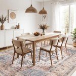 Boho Vintage 8x10 Washable Area Rug - Camel