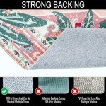 Aldopein Pink Boho Vintage Jungle Area Rug 6x9