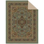 Seafoam Green Non-Slip 5x7 Area Rug