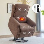 Oversized Power Lift Recliner with Massage and Heat