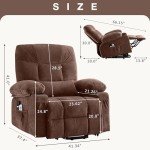 Comfort Lift Recliner Chair with Massage and USB