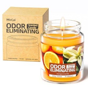 MicCai Orange & Vanilla Odor Eliminating Candles