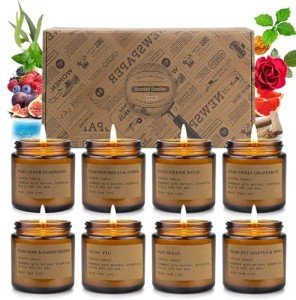 Scented Soy Wax Candle Gift Set - 8 Pack