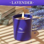 Lavender Soy Candles in Purple Jar - 8 oz