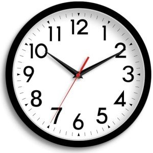 DAXSMY 8-Inch Silent Battery-Operated Wall Clock