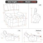 MCombo Large Power Lift Recliner with Heat & Massage