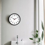 DAXSMY 8-Inch Silent Battery-Operated Wall Clock