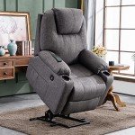 MCombo Medium Massage Lift Recliner Chair - Gray