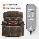 MCombo Large Power Lift Recliner with Heat & Massage