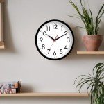 DAXSMY 8-Inch Silent Battery-Operated Wall Clock