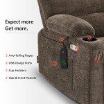 MCombo Large Power Lift Recliner with Heat & Massage