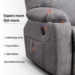 MCombo Medium Massage Lift Recliner Chair - Gray