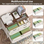 Wood Lateral File Cabinet with 4 Drawers