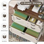 Wood Lateral File Cabinet with 4 Drawers