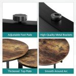 Rustic Round Nesting Coffee Table Set of 2